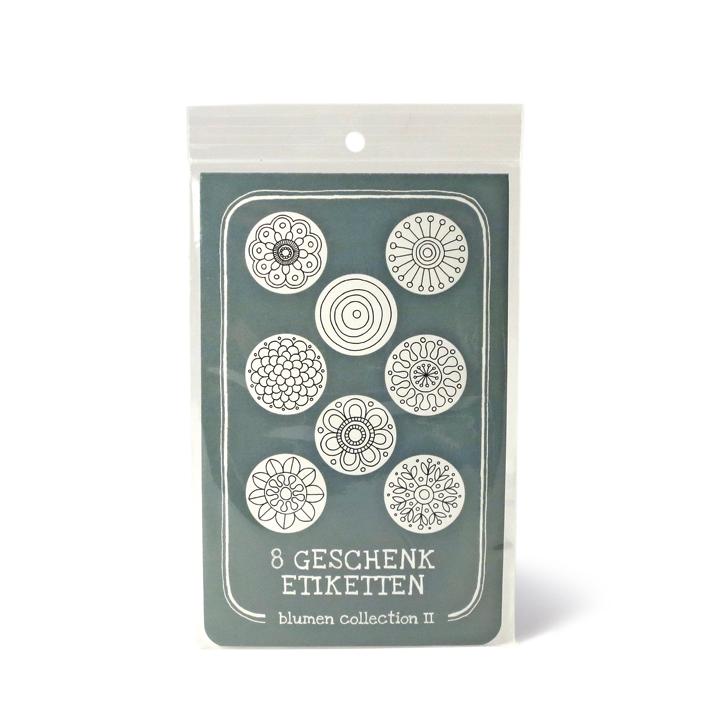 Etiketten blumen rund - 0