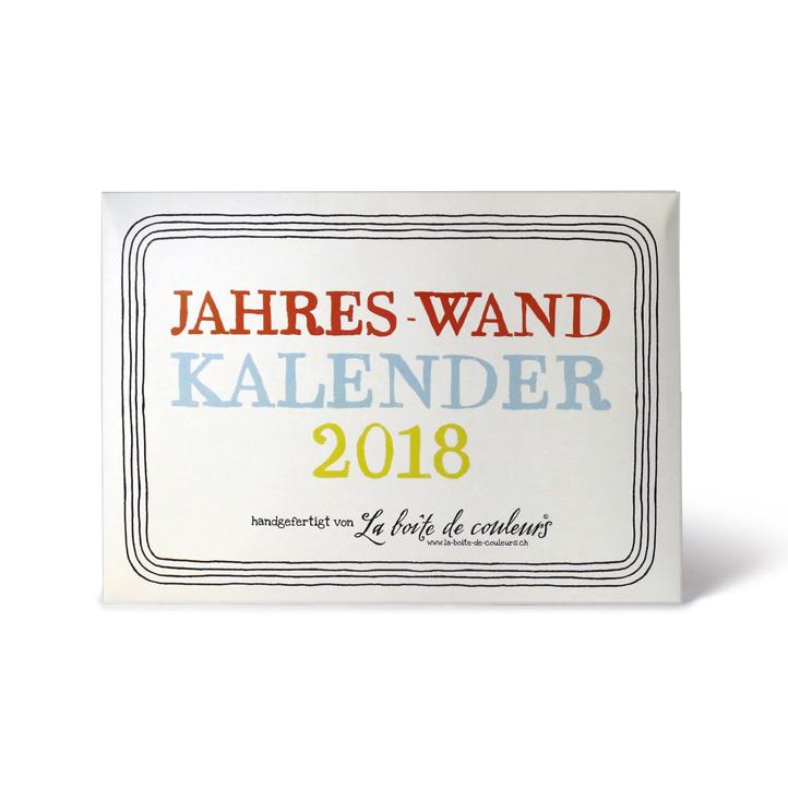 Grosser Jahres-Wand-Kalender 2018