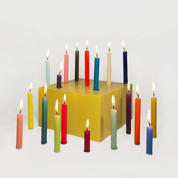 24 bunt gemischte Baumkerzen - 0