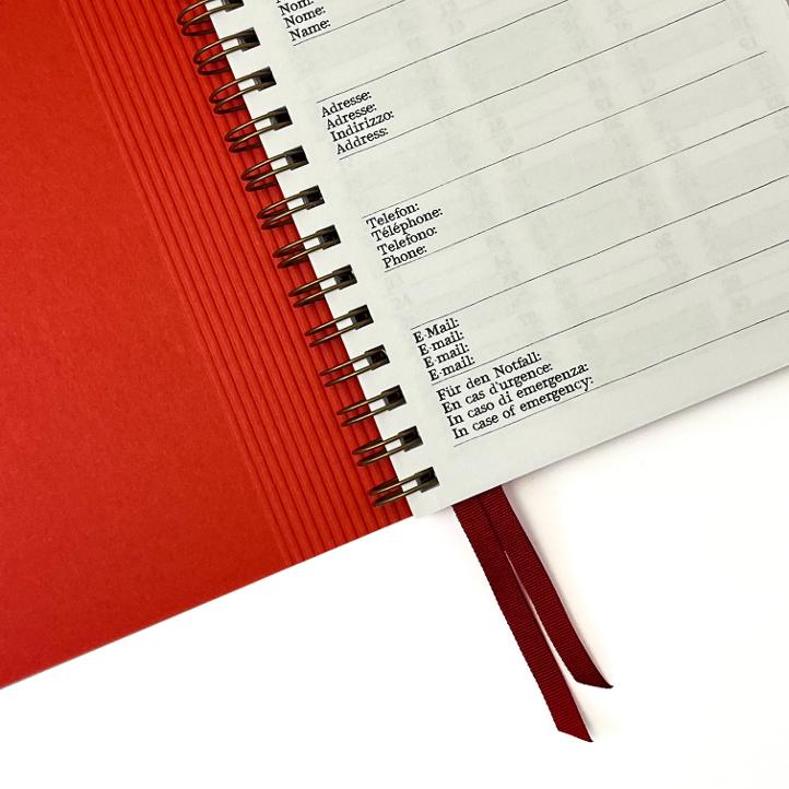 Agenda 2026 A6 mit Kartoneinband Dunkelblau – Lindengrün - 0