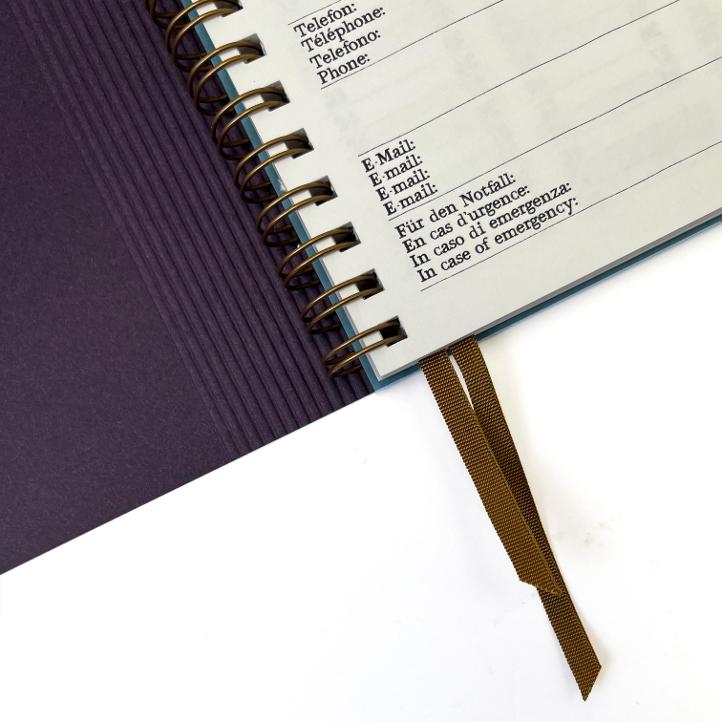 Agenda 2026 A6 mit Kartoneinband Lagoon – Orange - 0