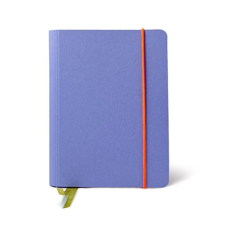 Agenda 2026 A6 mit Kartoneinband Lila – Neonorange