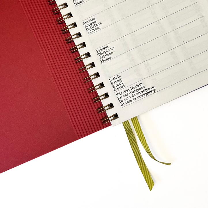 Agenda 2026 A6 mit Kartoneinband Lila – Neonorange - 0