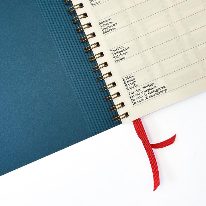 Agenda 2026 A6 mit Kartoneinband Sunset – Türkis - 0