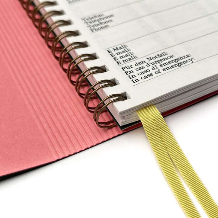 Agenda 2026 A6 mit Kartoneinband Grün – Pink - 0