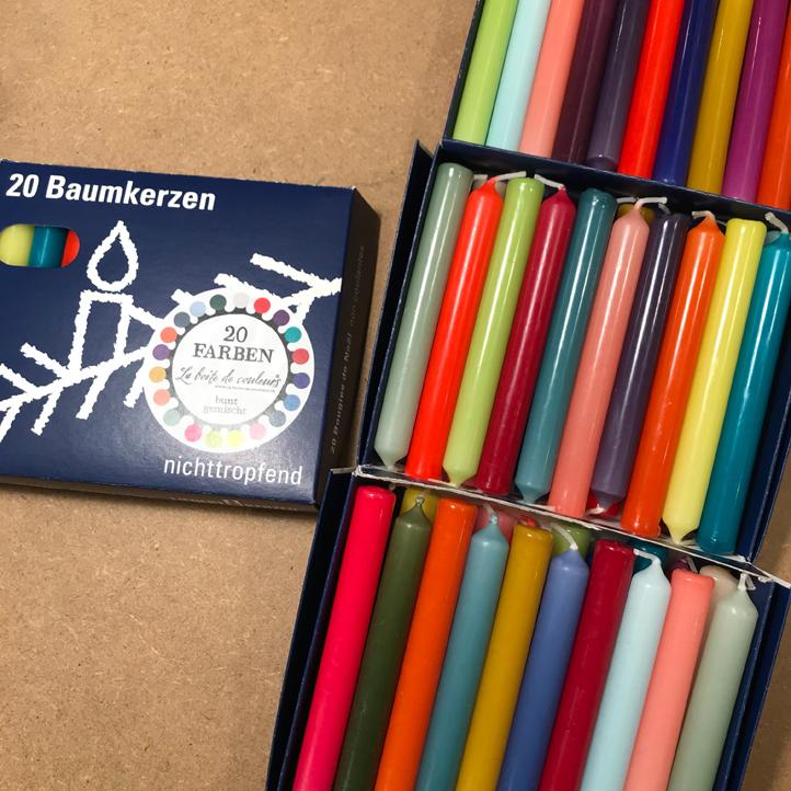 BaumKerzen bunt gemischt