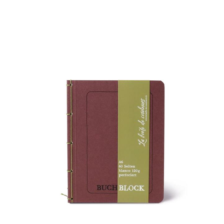 Buchblock AUBERGINE A6