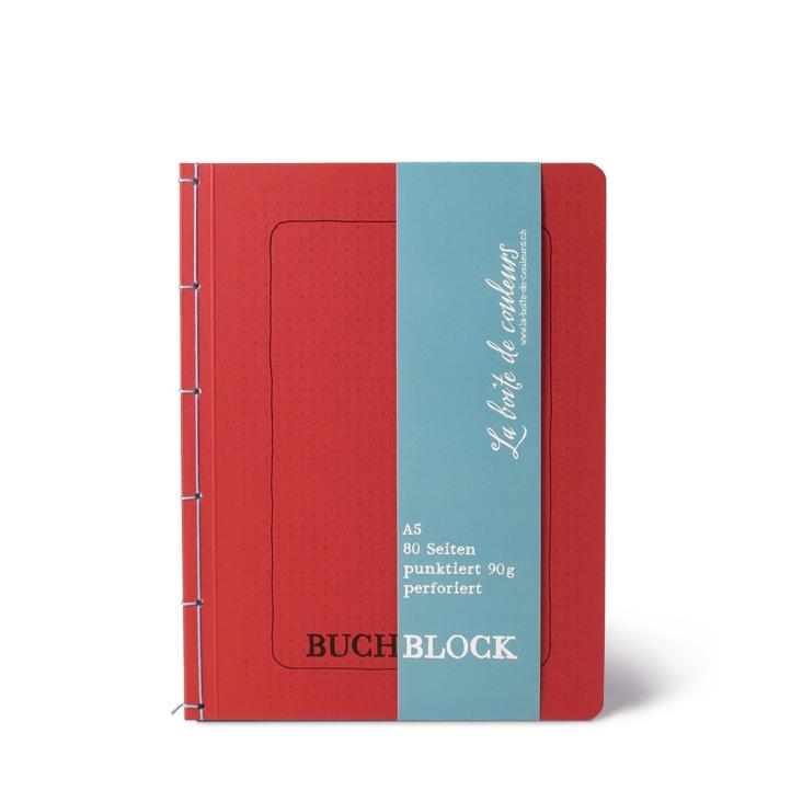 Buchblock ROSENROT A5