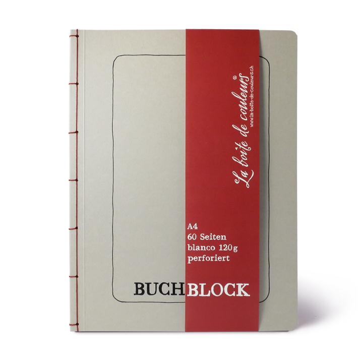 Buchblock HELLGRAU A4