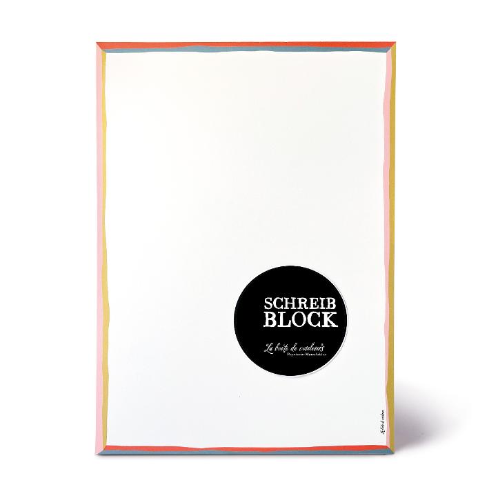 SchreibBlock A4 mit pastelligem Farbrahmen