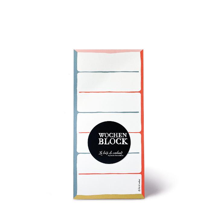 WochenBlock schmal pastell