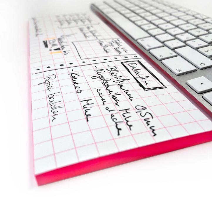 KeyboardBlock, NeonPink mit Farbschnitt - 0