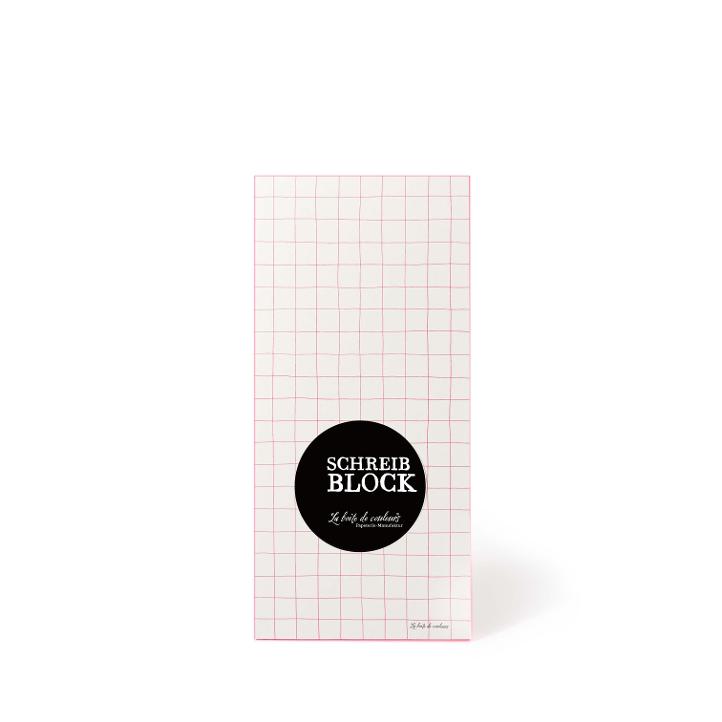 SchreibBlock schmal, NeonPink mit Farbschnitt