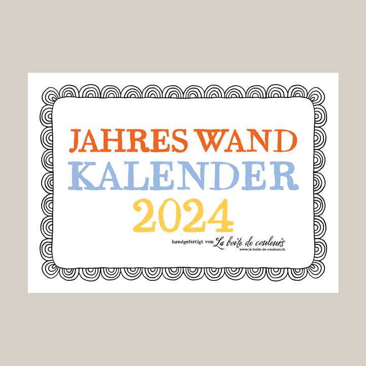Grosser Jahres-Wand-Kalender 2024