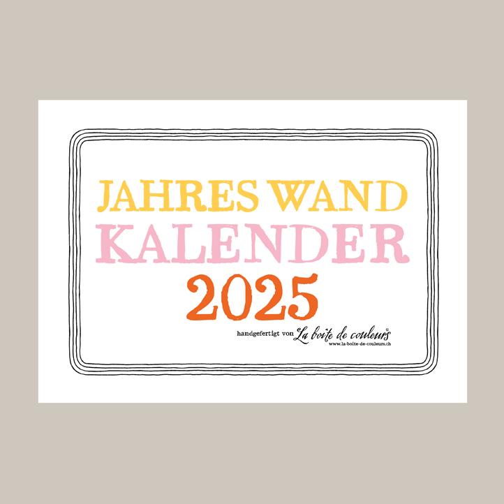 Grosser Jahres-Wand-Kalender 2025