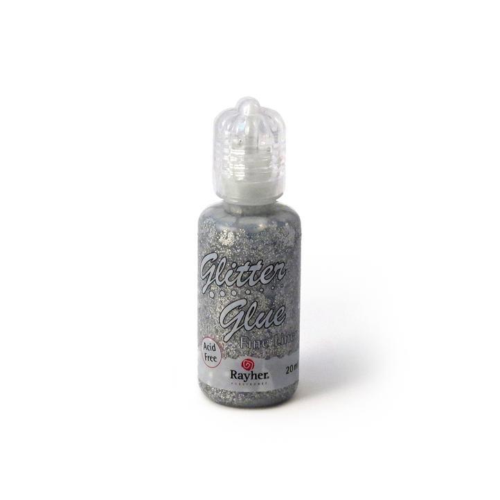 Glitter Glue silber
