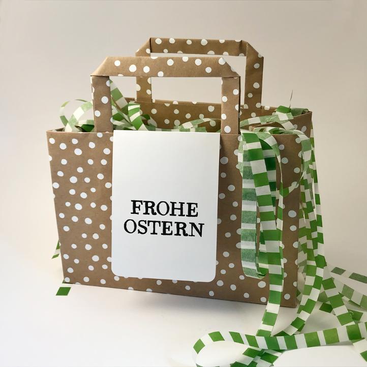 Geschenktasche Punkte weiss - 0