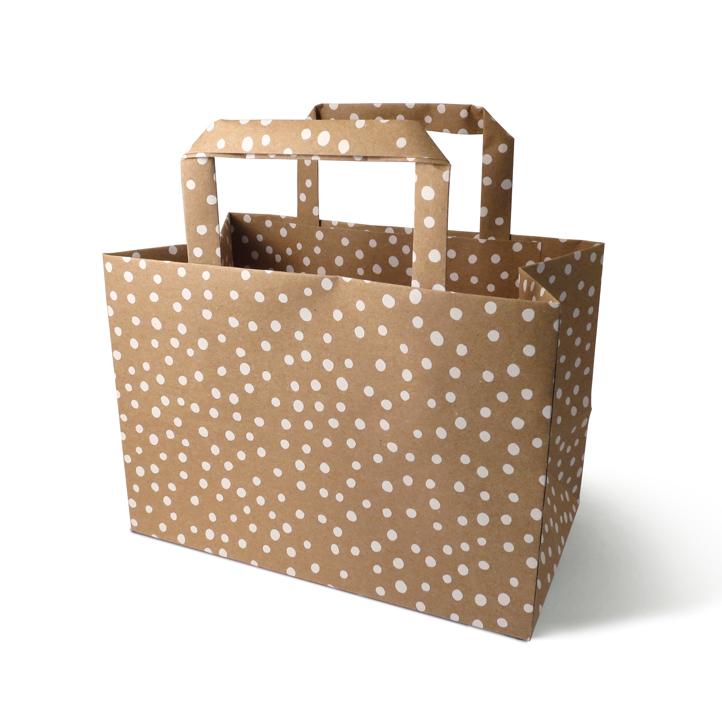Geschenktasche Punkte weiss