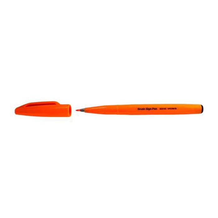 Pentel Brush Sign Pen NEON Orange