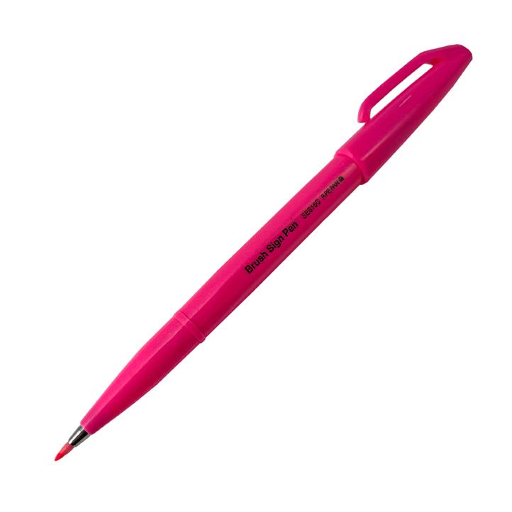 Pentel Brush Sign Pen NEON Pink