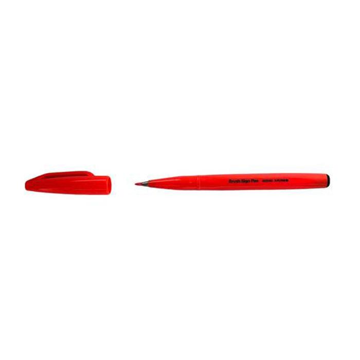 Pentel Brush Sign Pen NEON Rot