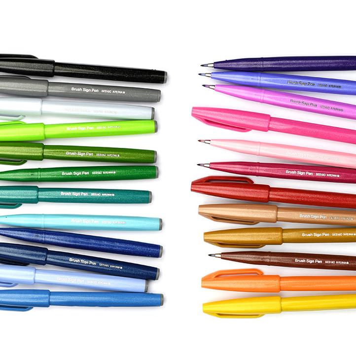 Pentel Brush Sign Pen NEON Rot - 0