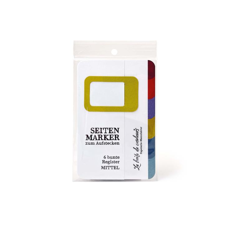 SeitenMarker M in gedämpften Farben