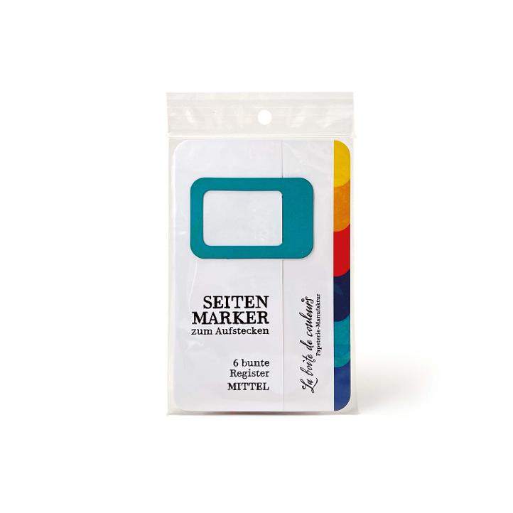 SeitenMarker M in leuchtenden Farben