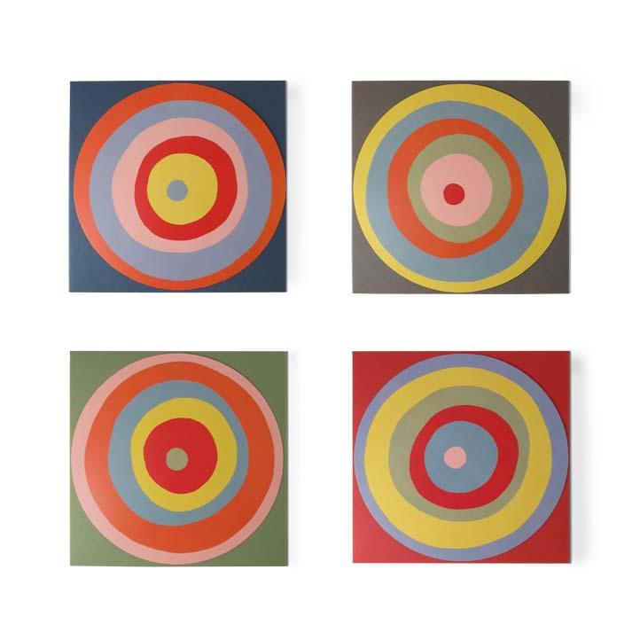 Rundkarte mit Couvert blau - 0