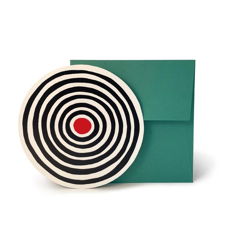 Rundkarte mit Couvert emerald