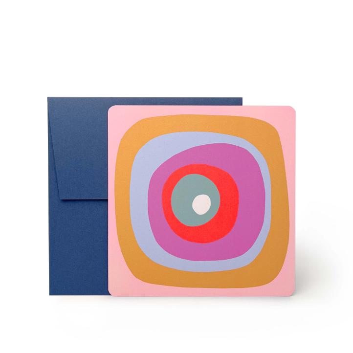 CarréKarte mit Couvert cobalt