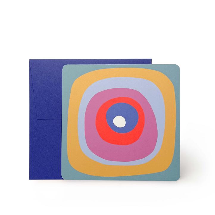 CarréKarte mit Couvert royalblau