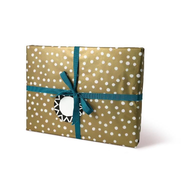Seidenpapier gold Punkte 24