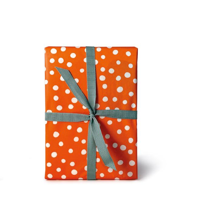 Seidenpapier orange Punkte 24