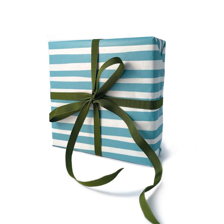 Seidenpapier aqua Streifen