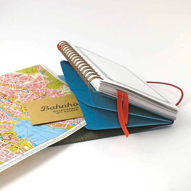 Traveler`s Notebook A6 mit Kartoneinband OLIVE – TÜRKIS - 1