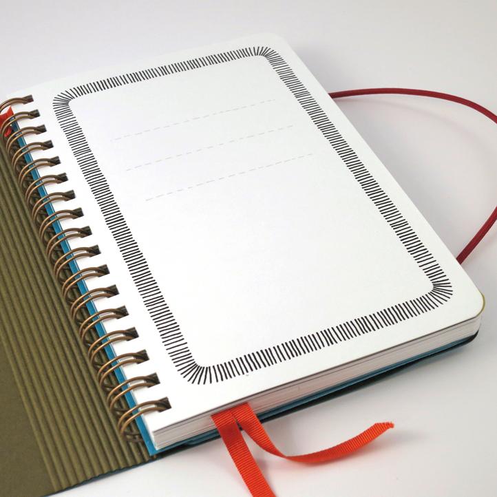 Traveler`s Notebook A6 mit Kartoneinband OLIVE – TÜRKIS - 3