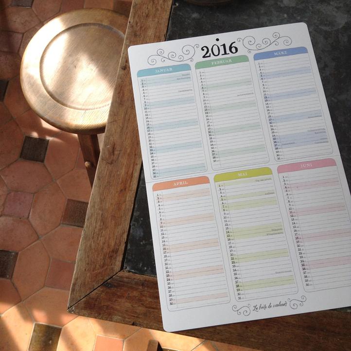 Waschkalender 2016