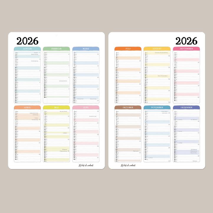 Waschkalender 2026